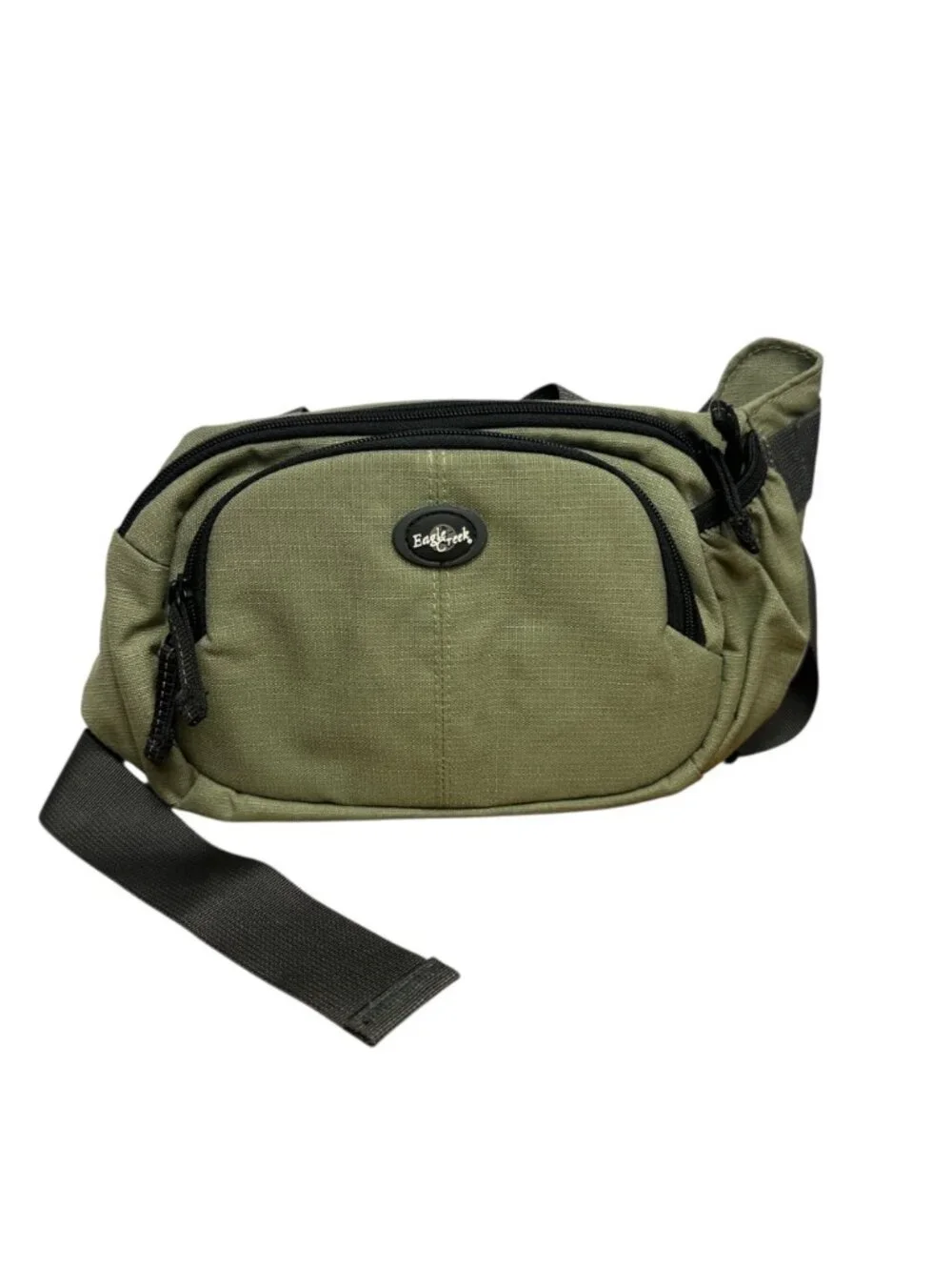 VINTAGE Y2K Eagle Creek Green Canvas Fanny Pack Belt Bag Utility Gorpcore Hip Ba - Picture 3 of 14
